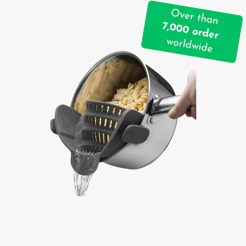 QITCHEZ Silicone Clip-On Strainer for Pots