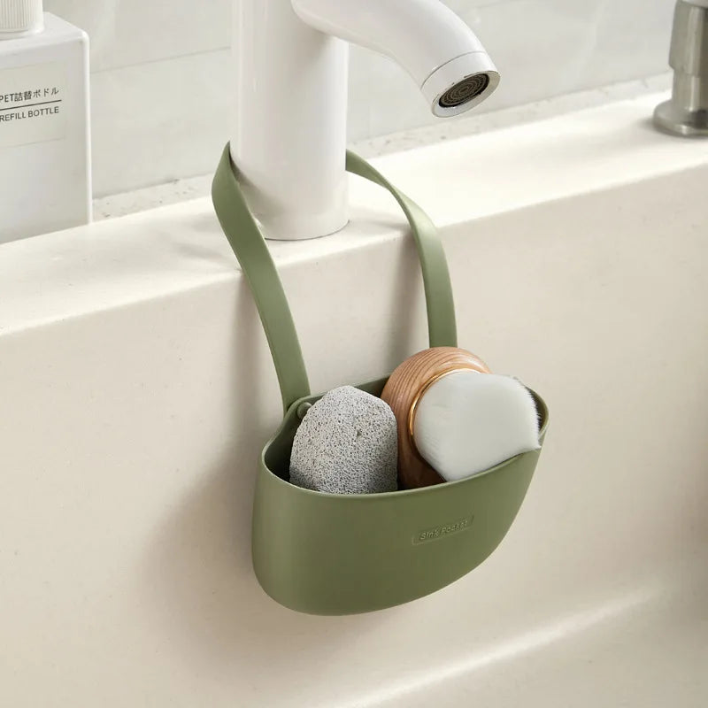 QITCHEZ - Hanging Silicone Dish Drainer Organizer