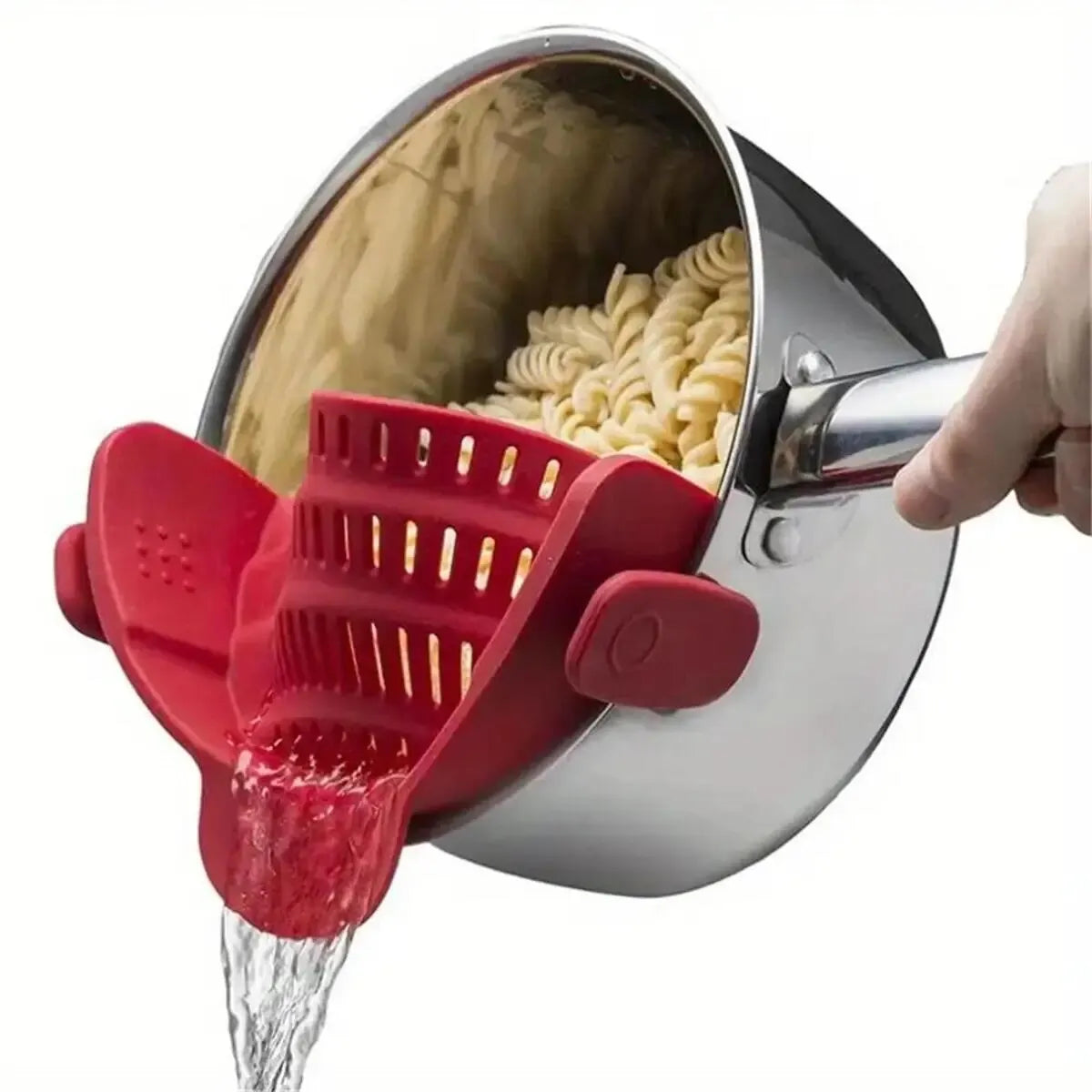 QITCHEZ Silicone Clip-On Strainer for Pots