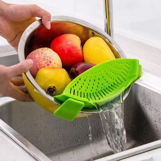 QITCHEZ Silicone Clip-On Strainer for Pots