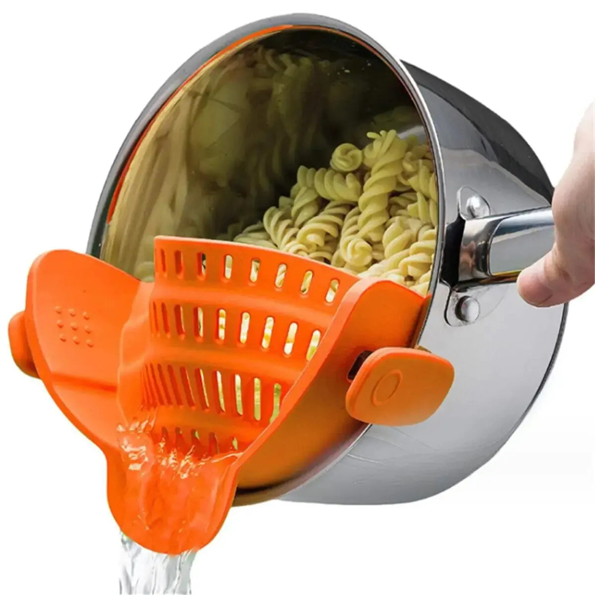 QITCHEZ Silicone Clip-On Strainer for Pots