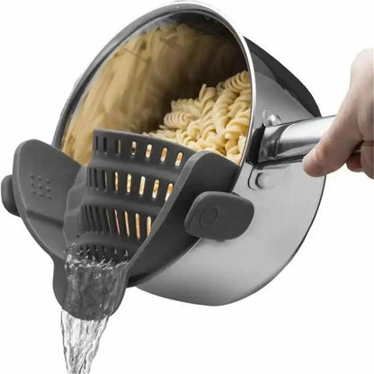 QITCHEZ Silicone Clip-On Strainer for Pots