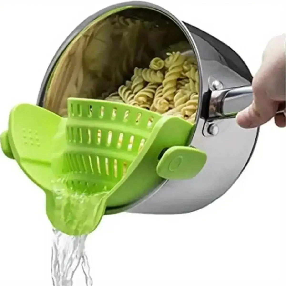 QITCHEZ Silicone Clip-On Strainer for Pots