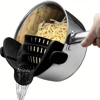 QITCHEZ Silicone Clip-On Strainer for Pots